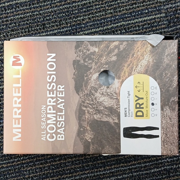 Merrell all season compression base layer tights Mens Med. - Picture 4 of 5